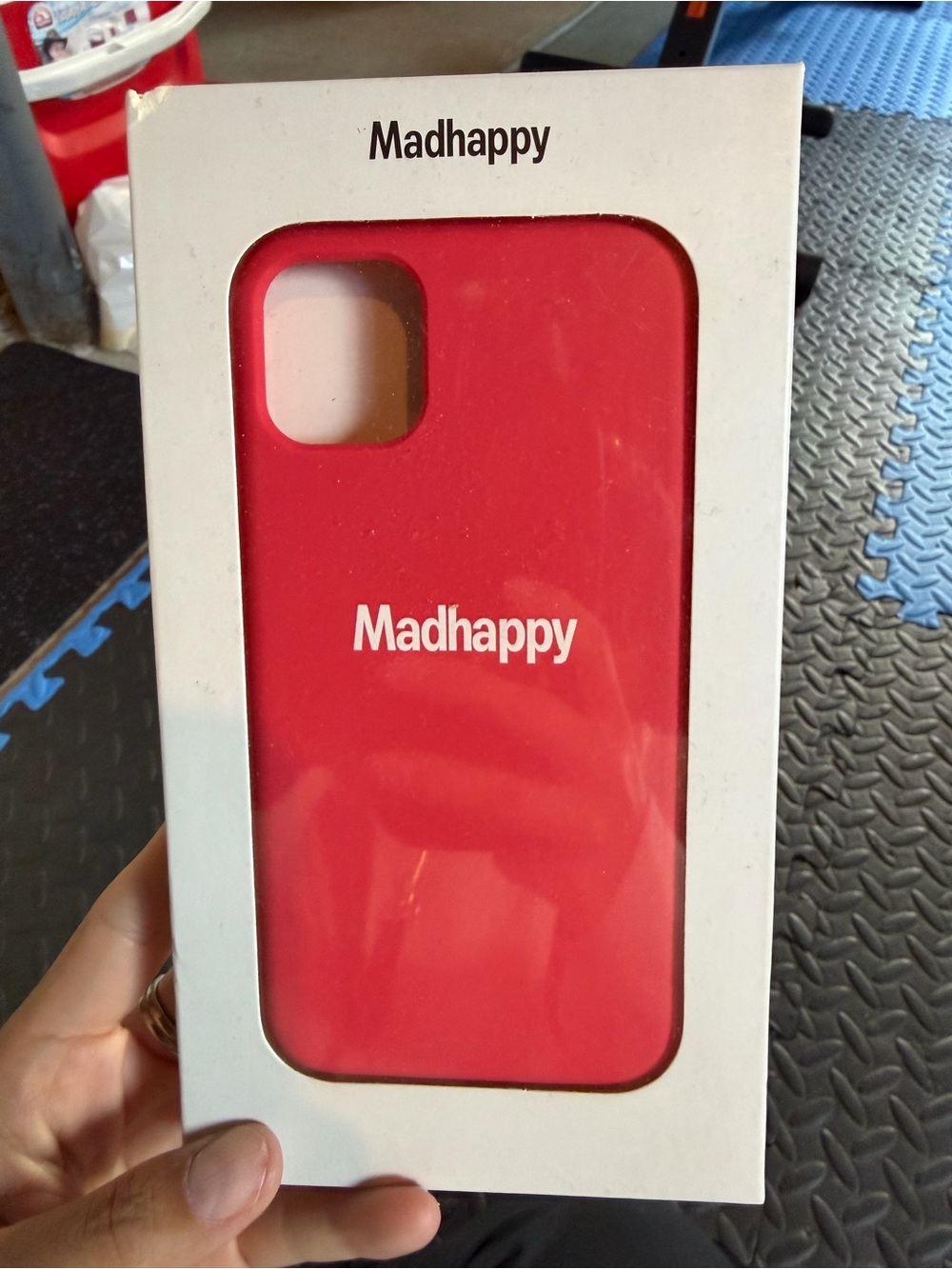 Madhappy Red Silicone Phone Case with White Logo